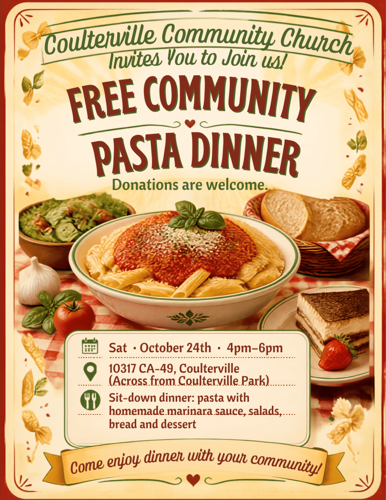 Oct FREE Pasta Dinner
